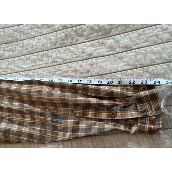 Patagonia Men's LG Brown Plaid Buckshot Shirt Soft Worn Feel Comfy Condition - Picture 13 of 14